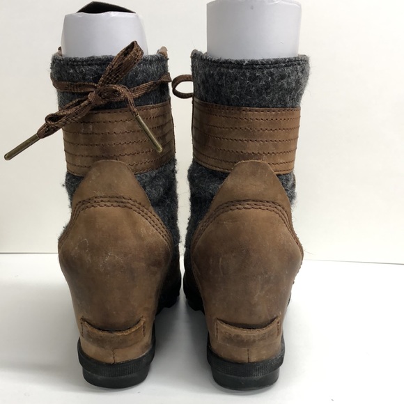 Sorel Lexie Wedge boots in Tobacco sz 6 - Picture 2 of 8